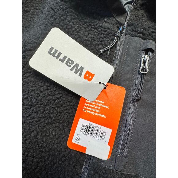 BASS Outdoor Jacket Men's XL, Black, Zip Up faux Sherpa Fleece/Jacket/Coat, NWT - Picture 4 of 14